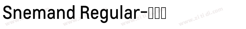 Snemand Regular字体转换